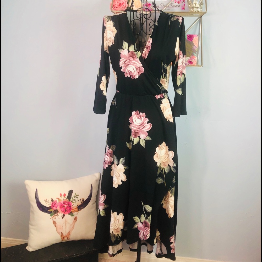 Black Floral Dress